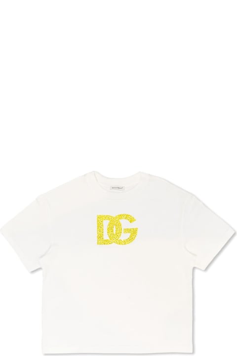 Dolce & Gabbana Sale for Kids Dolce & Gabbana Dg Logo Embellished Jersey T-shirt