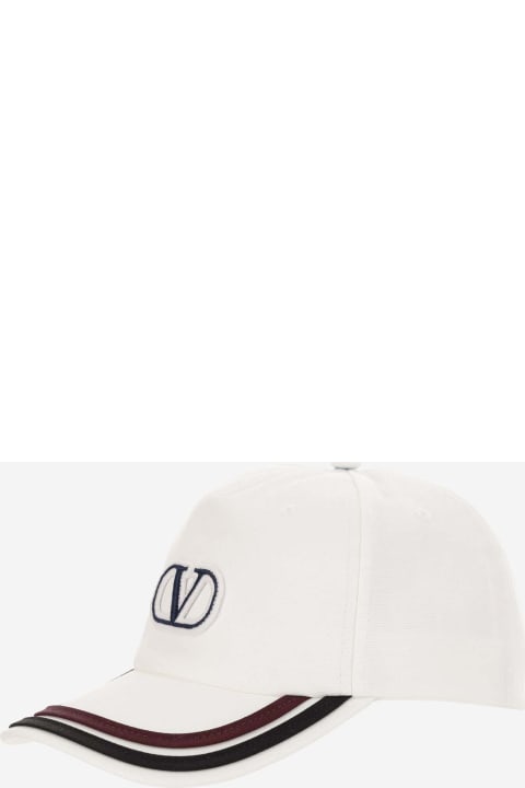 メンズ Valentino Garavaniの帽子 Valentino Garavani Canvas Hat With Signature Vlogo