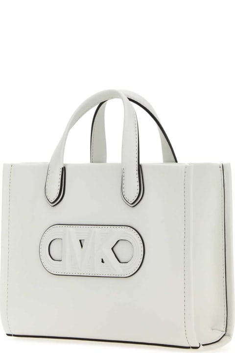 Michael Kors Women Michael Kors White Leather Small Gigi Handbag