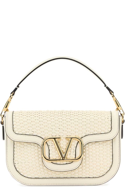 Valentino Garavani Totes for Women Valentino Garavani Ivory Leather Alltime Shoulder Bag