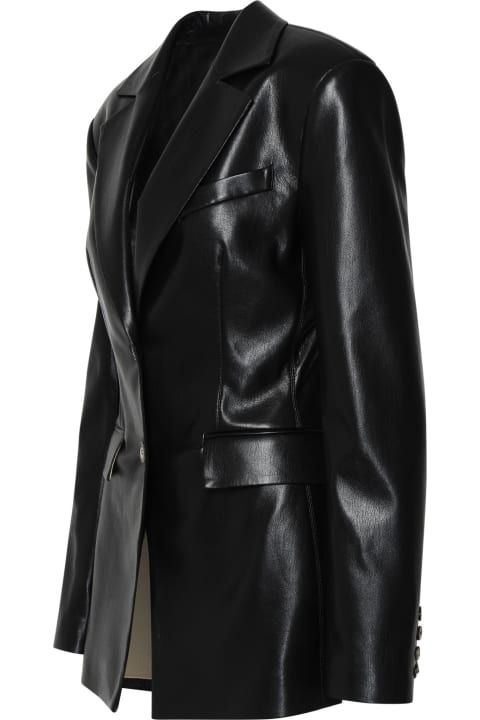 Nanushka Coats & Jackets for Women Nanushka Black Polyester Blend Blazer Jacket