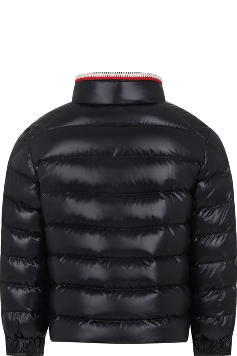 Blue Bourne Down Jacket For Boy With Logo