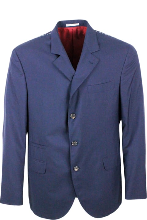 Brunello Cucinelli for Men Brunello Cucinelli 3-button Jacket Unlined In Fresh Wool Canvas