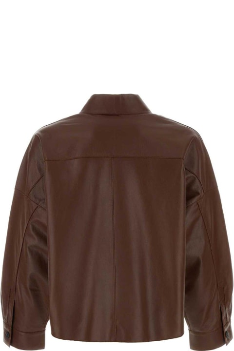 Weekend Max Mara Topwear for Women Weekend Max Mara Leather Jacket With Buttons