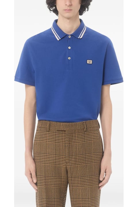 Homeware Valentino Vlogo Signature Piquet Cotton Polo Shirt