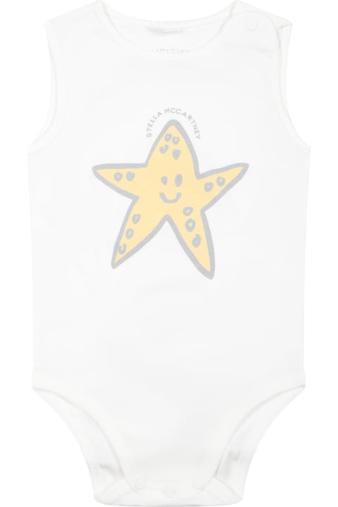 ベビーガールズ ボディスーツ＆セットアップ Stella McCartney Kids Ivory Set For Babykids With Starfish