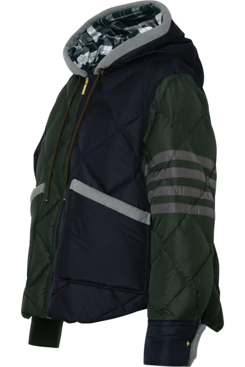 Thom Browne Women Thom Browne Two-tone Polyester Down Jacket