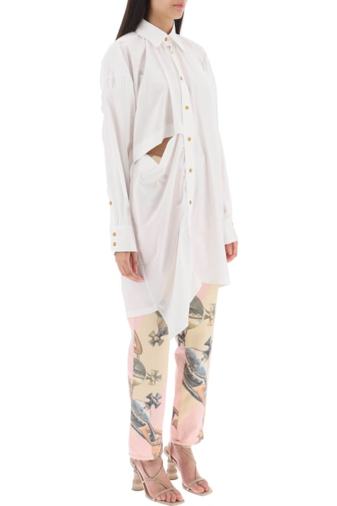 Fashion for Women Vivienne Westwood Gibbon Asymmetric Shirt Dress With Cut-outs