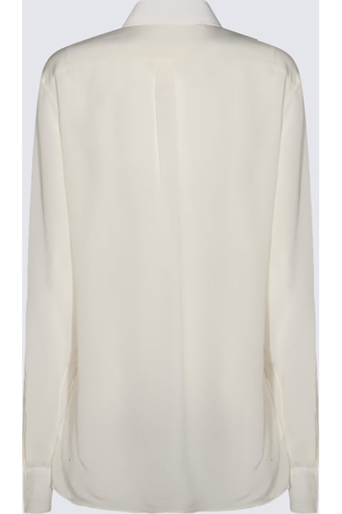 آخر صيحات الموضة من القسم الرجالي Dolce & Gabbana White Silk Shirt