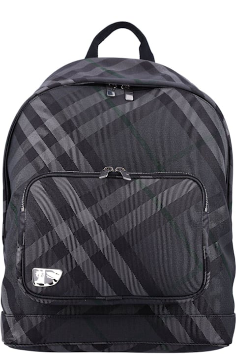 Burberry Bags for Men Burberry Grid Check Printed Zipped Backpack