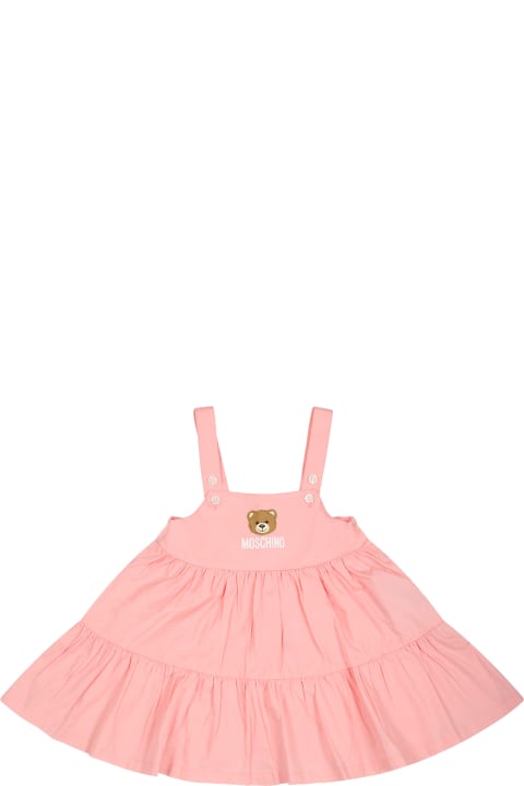 Moschino for Kids Moschino Multicolor Suit For Baby Girl With Teddy Bear And Logo