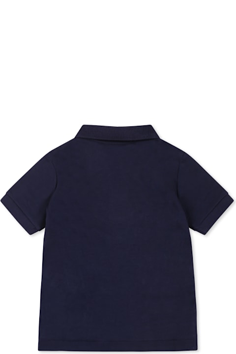 Topwear for Baby Boys Ralph Lauren Blue Polo For Baby Boy With Horse