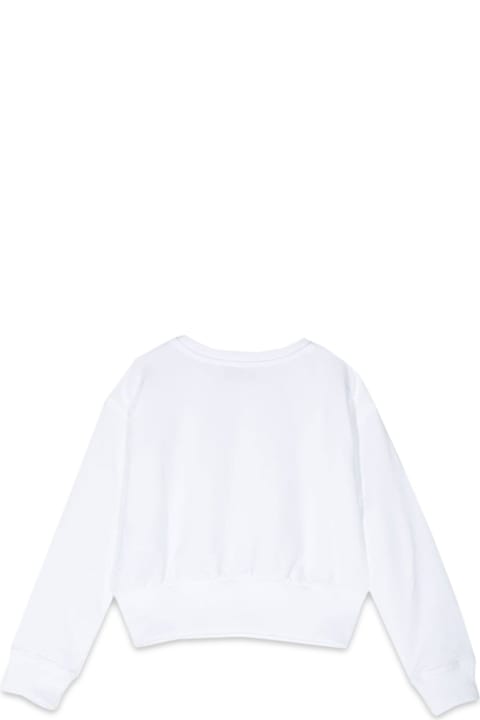 Moschino لـ بنات Moschino Logo Crewneck Sweatshirt