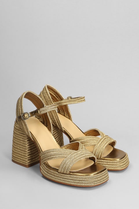 Castañer Shoes for Women Castañer Valle-142 Sandals In Gold Leather