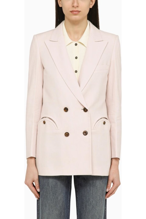 Coats & Jackets for Women Blazé Milano Midday Sun Wisteria-coloured Linen Jacket
