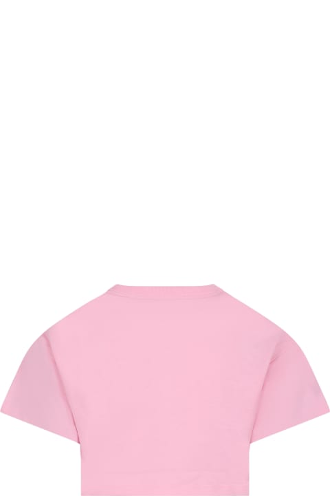 Marc Jacobs Kids Marc Jacobs Pink Crop T-shirt For Girl