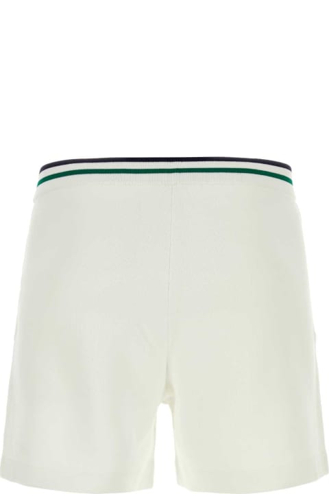 Casablanca Pants for Men Casablanca White Viscose Blend Bermuda Shorts