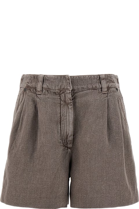 Brunello Cucinelli Pants & Shorts for Women Brunello Cucinelli Linen Cotton Shorts