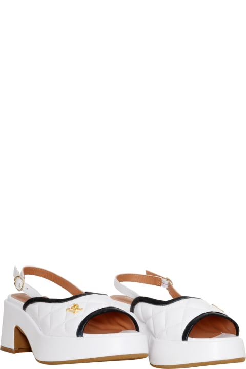 Sandals for Women Via Roma 15 White Leather Sandals