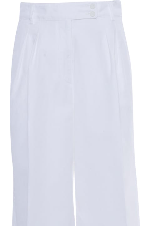 Fashion for Women Aspesi Flared White Trousers