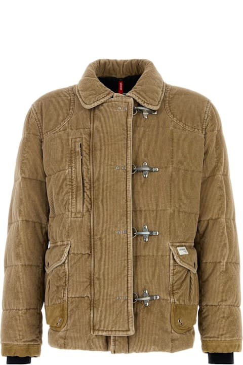 Fay for Men Fay Beige Corduroy Down Jacket