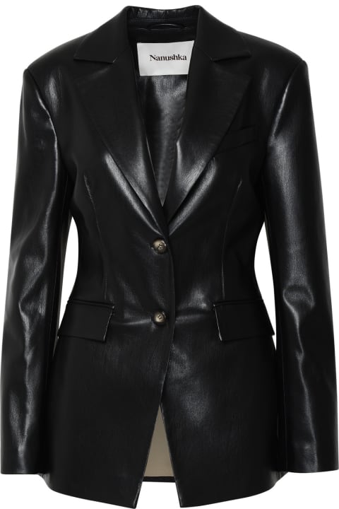 Nanushka Coats & Jackets for Women Nanushka Black Polyester Blend Blazer Jacket