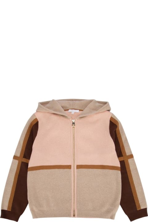 Topwear for Girls Chloé Colour-block Zipped Cardigan