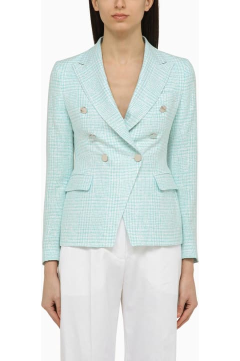 Light Blue Double-breasted Jacket