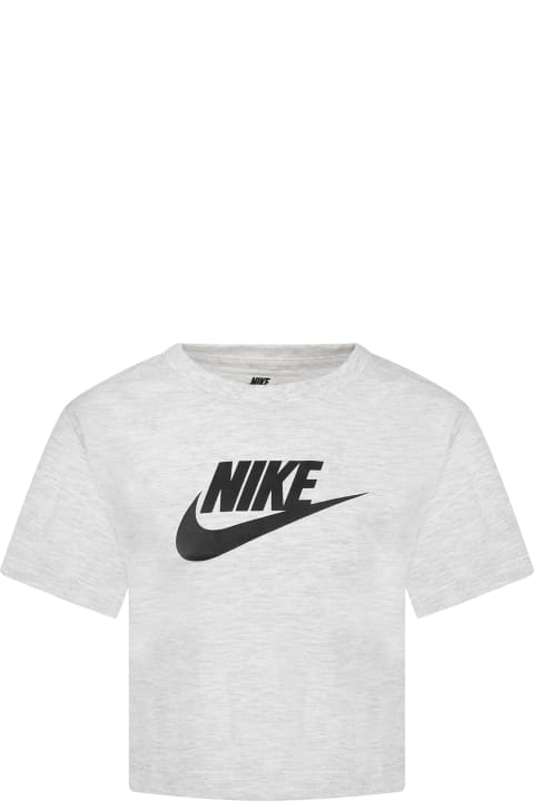 Nike for Kids Nike Grey T-shirt Fot Girl With Logo