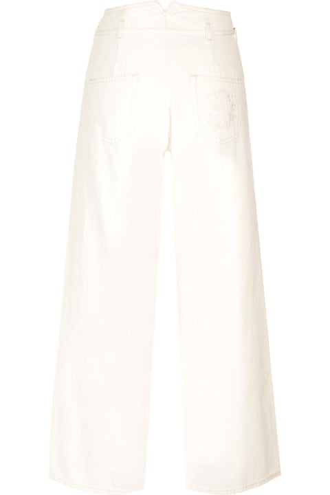 Etro Pants & Shorts for Women Etro White Culotte Jeans With Belt