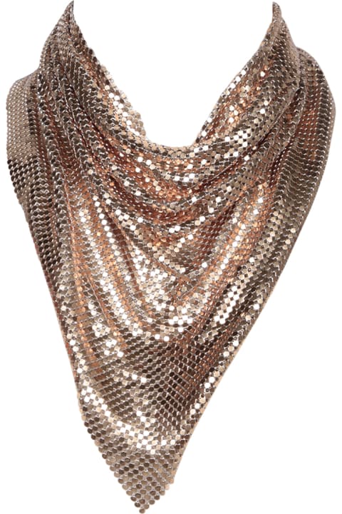 Fashion for Women Paco Rabanne Paco Rabanne Gold Pixel Scarf Necklace