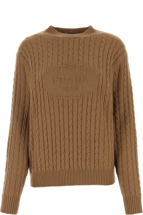 Sweaters for Women Prada Camel Cashmere Sweater