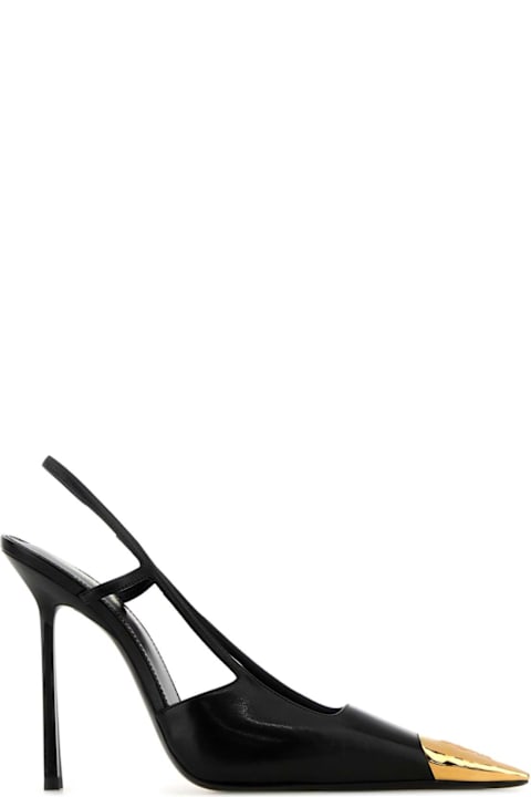 Saint Laurent Black Leather Jeanne Pumps