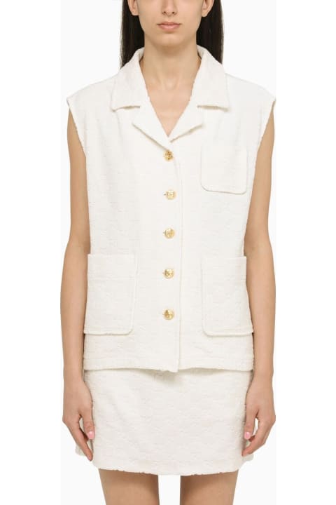 Clothing for Women Gucci Ivory Cotton Waistcoat