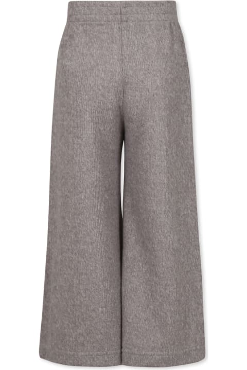 Caffe' d'Orzo for Kids Caffe' d'Orzo Gray Pants For Girl