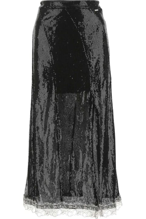 Koché Clothing for Women Koché Black Sequins Skirt
