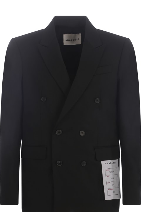Amaranto Coats & Jackets for Men Amaranto Double-breasted Jacket Amaranto In Wool Blend