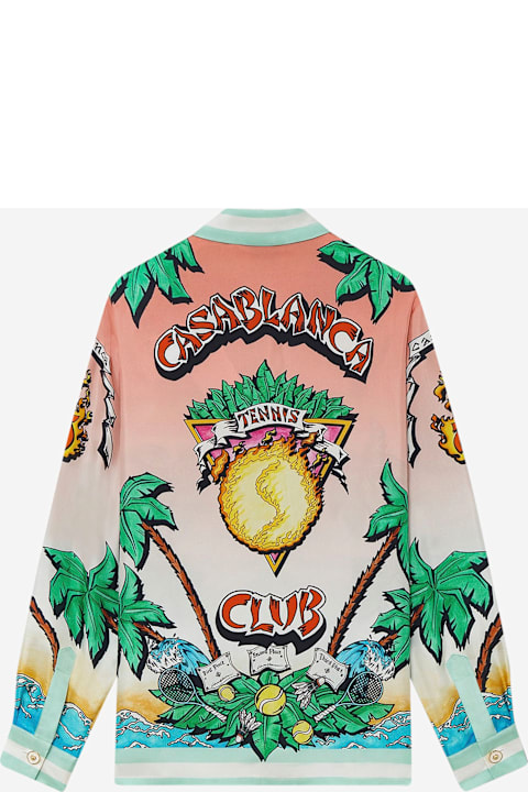 Casablanca Topwear for Women Casablanca Shirt In Pure Silk With Graphic Print