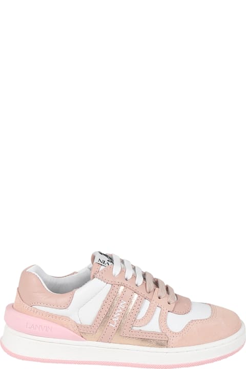 Lanvin Kids Lanvin Pink Sneakers For Girl With Logo