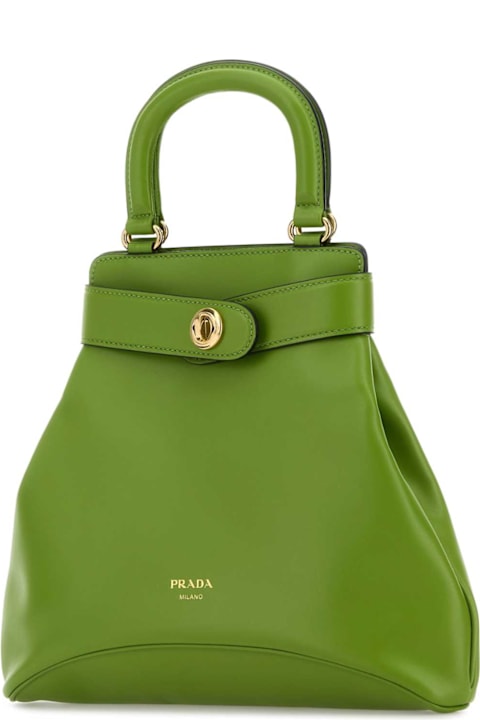 Prada Bags for Women Prada Green Leather Medium Rada Carey Handbag