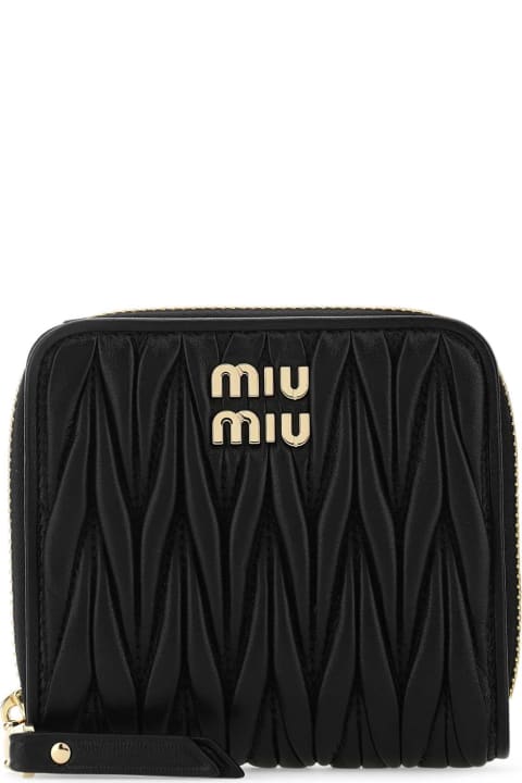 Accessories Sale for Women Miu Miu Black Nappa Leather Wallet