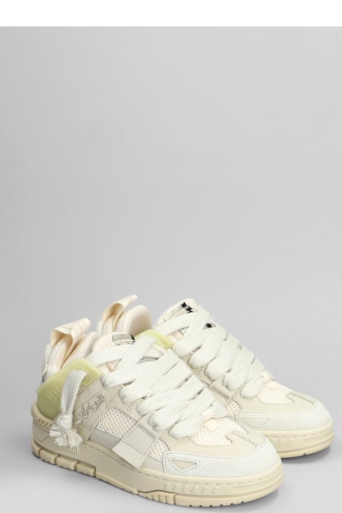 Axel Arigato for Men Axel Arigato Area Patchwork Sneakers In Beige Suede And Leather