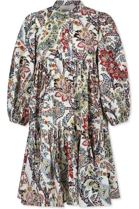 ガールズ Etroのジャンプスーツ Etro Midi Dress With Floral Paisley Print All-over