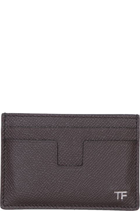 Accessories for Men Tom Ford Logo Plaque Classic Credit Card Holder