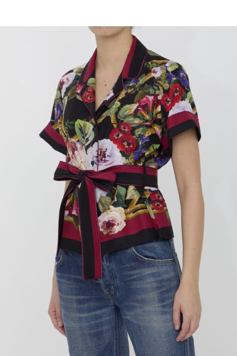 Dolce & Gabbana Topwear for Women Dolce & Gabbana Roseto Print Shirt