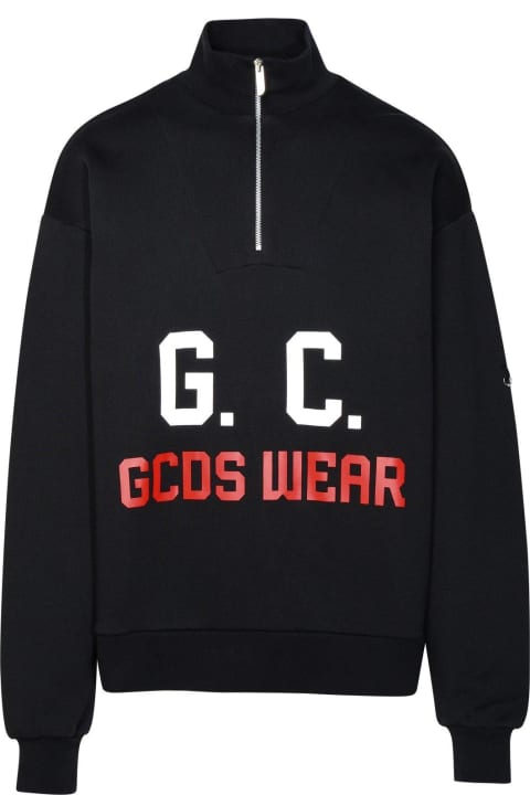 GCDS Fleeces & Tracksuits for Men GCDS Logo-printed Straight Hem Sweatshirt
