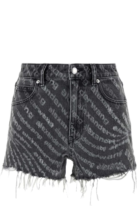 Alexander Wang Pants & Shorts for Women Alexander Wang Graphite Denim Shorts