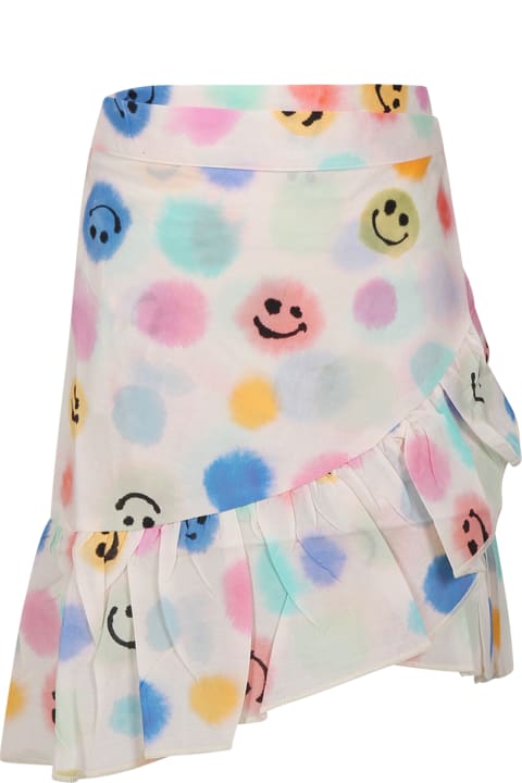 Molo for Kids Molo White Beach Cover-up For Girl With Smiley