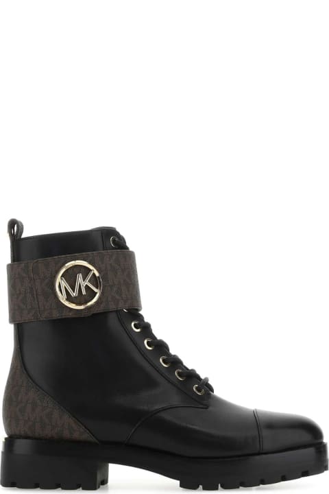 Michael Kors Boots for Women Michael Kors Black Leather Tatum Ankle Boots