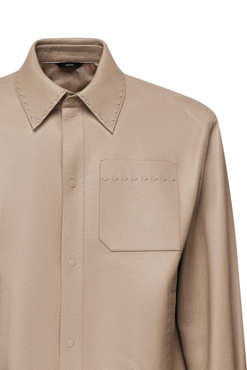 Fashion for Men Fendi Selleria Leather Jacket